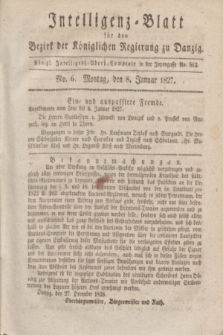 Intelligenz-Blatt für den Bezirk der Königlichen Regierung zu Danzig. 1827, No. 6 (8 Januar) + dod.