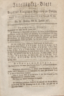 Intelligenz-Blatt für den Bezirk der Königlichen Regierung zu Danzig. 1827, No. 22 (26 Januar)