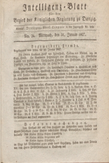 Intelligenz-Blatt für den Bezirk der Königlichen Regierung zu Danzig. 1827, No. 26 (31 Januar)