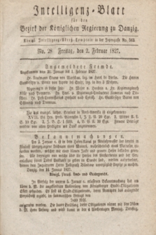 Intelligenz-Blatt für den Bezirk der Königlichen Regierung zu Danzig. 1827, No. 28 (2 Februar) + dod.