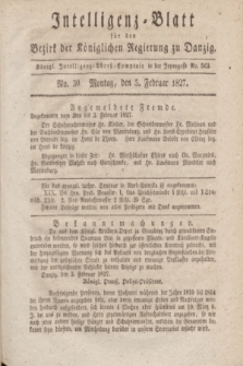 Intelligenz-Blatt für den Bezirk der Königlichen Regierung zu Danzig. 1827, No. 30 (5 Februar) + dod.