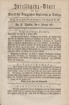 Intelligenz-Blatt für den Bezirk der Königlichen Regierung zu Danzig. 1827, No. 31 (6 Februar)