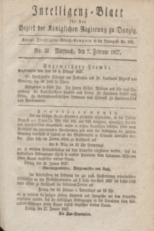 Intelligenz-Blatt für den Bezirk der Königlichen Regierung zu Danzig. 1827, No. 32 (7 Februar) + dod.