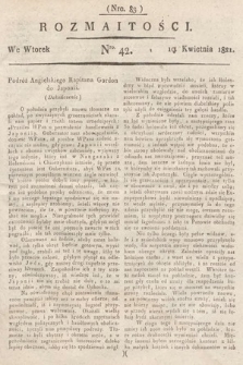 Rozmaitości : oddział literacki Gazety Lwowskiej. 1821, nr 42