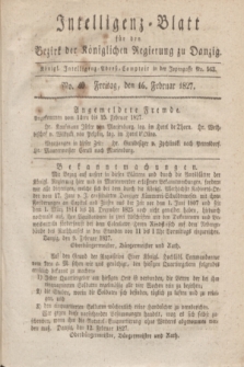 Intelligenz-Blatt für den Bezirk der Königlichen Regierung zu Danzig. 1827, No. 40 (16 Februar)
