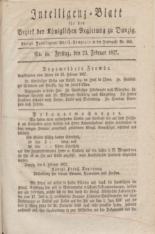 Intelligenz-Blatt für den Bezirk der Königlichen Regierung zu Danzig. 1827, No. 46 (23 Februar) + dod.