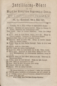 Intelligenz-Blatt für den Bezirk der Königlichen Regierung zu Danzig. 1827, No. 53 (3 März)