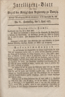 Intelligenz-Blatt für den Bezirk der Königlichen Regierung zu Danzig. 1827, No. 81 (5 April)
