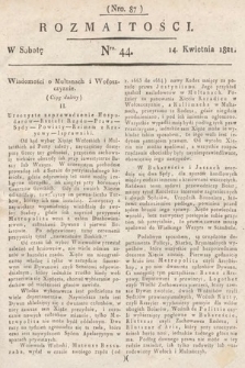 Rozmaitości : oddział literacki Gazety Lwowskiej. 1821, nr 44