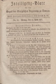 Intelligenz-Blatt für den Bezirk der Königlichen Regierung zu Danzig. 1827, No. 94 (23 April) + dod.
