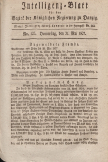 Intelligenz-Blatt für den Bezirk der Königlichen Regierung zu Danzig. 1827, No. 125 (31 Mai)