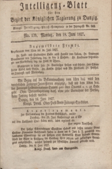 Intelligenz-Blatt für den Bezirk der Königlichen Regierung zu Danzig. 1827, No. 139 (18 Juni) + dod.