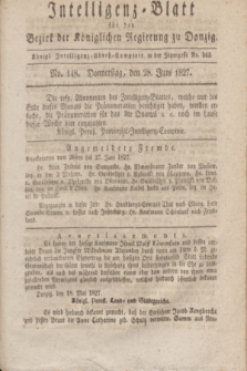 Intelligenz-Blatt für den Bezirk der Königlichen Regierung zu Danzig. 1827, No. 148 (28 Juni)