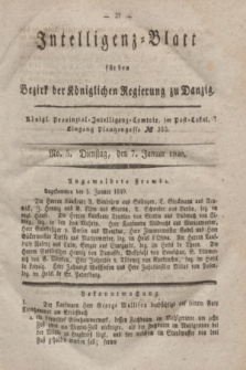 Intelligenz-Blatt für den Bezirk der Königlichen Regierung zu Danzig. 1840, No. 5 (7 Januar)