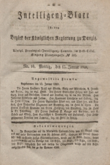 Intelligenz-Blatt für den Bezirk der Königlichen Regierung zu Danzig. 1840, No. 10 (13 Januar)