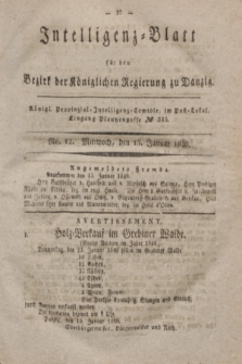 Intelligenz-Blatt für den Bezirk der Königlichen Regierung zu Danzig. 1840, No. 12 (15 Januar)