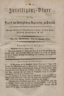 Intelligenz-Blatt für den Bezirk der Königlichen Regierung zu Danzig. 1840, No. 13 (16 Januar)