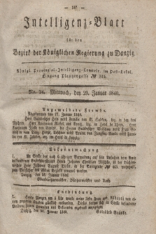 Intelligenz-Blatt für den Bezirk der Königlichen Regierung zu Danzig. 1840, No. 24 (29 Januar)