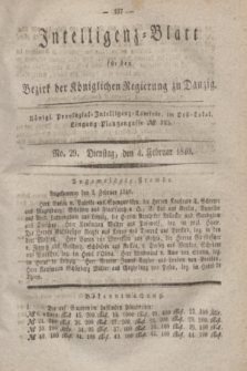 Intelligenz-Blatt für den Bezirk der Königlichen Regierung zu Danzig. 1840, No. 29 (4 Februar)
