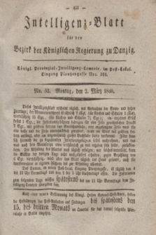 Intelligenz-Blatt für den Bezirk der Königlichen Regierung zu Danzig. 1840, No. 52 (2 Marz)