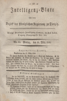Intelligenz-Blatt für den Bezirk der Königlichen Regierung zu Danzig. 1840, No. 64 (16 März)