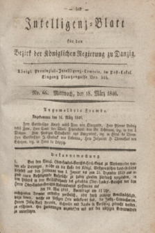 Intelligenz-Blatt für den Bezirk der Königlichen Regierung zu Danzig. 1840, No. 66 (18 März) + dod.