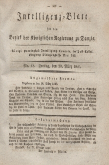 Intelligenz-Blatt für den Bezirk der Königlichen Regierung zu Danzig. 1840, No. 68 (20 März)