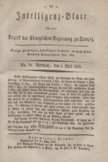 Intelligenz-Blatt für den Bezirk der Königlichen Regierung zu Danzig. 1840, No. 78 (1 April)