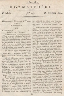 Rozmaitości : oddział literacki Gazety Lwowskiej. 1821, nr 50