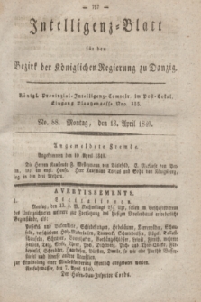 Intelligenz-Blatt für den Bezirk der Königlichen Regierung zu Danzig. 1840, No. 88 (13 April)