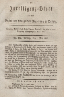 Intelligenz-Blatt für den Bezirk der Königlichen Regierung zu Danzig. 1840, No. 102 (1 Mai) + dod.
