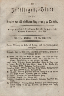 Intelligenz-Blatt für den Bezirk der Königlichen Regierung zu Danzig. 1840, No. 111 (12 Mai)