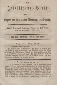 Intelligenz-Blatt für den Bezirk der Königlichen Regierung zu Danzig. 1840, No. 132 (9 Juni) + dod.