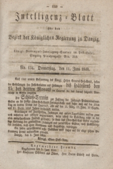 Intelligenz-Blatt für den Bezirk der Königlichen Regierung zu Danzig. 1840, No. 134 (11 Juni) + dod.