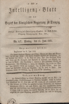 Intelligenz-Blatt für den Bezirk der Königlichen Regierung zu Danzig. 1840, No. 137 (15 Juni)