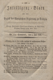 Intelligenz-Blatt für den Bezirk der Königlichen Regierung zu Danzig. 1840, No. 154 (4 Juli) + dod.