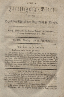 Intelligenz-Blatt für den Bezirk der Königlichen Regierung zu Danzig. 1840, No. 161 (13 Juli) + dod.