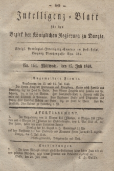 Intelligenz-Blatt für den Bezirk der Königlichen Regierung zu Danzig. 1840, No. 163 (15 Juli)