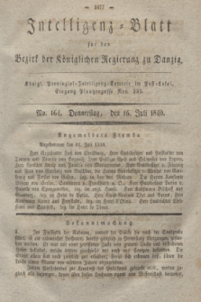 Intelligenz-Blatt für den Bezirk der Königlichen Regierung zu Danzig. 1840, No. 164 (16 Juli)