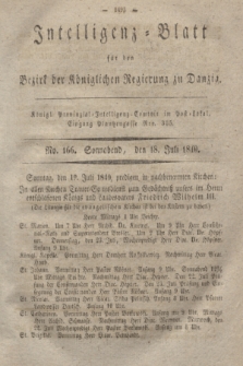 Intelligenz-Blatt für den Bezirk der Königlichen Regierung zu Danzig. 1840, No. 166 (18 Juli) + dod.
