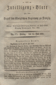 Intelligenz-Blatt für den Bezirk der Königlichen Regierung zu Danzig. 1840, No. 171 (24 Juli)
