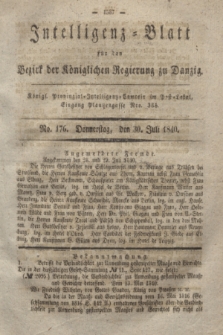 Intelligenz-Blatt für den Bezirk der Königlichen Regierung zu Danzig. 1840, No. 176 (30 Juli)