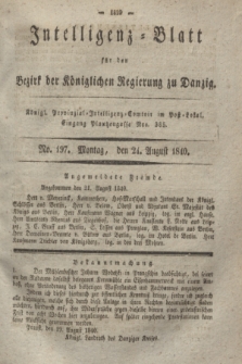 Intelligenz-Blatt für den Bezirk der Königlichen Regierung zu Danzig. 1840, No. 197 (24 August)