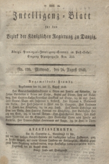 Intelligenz-Blatt für den Bezirk der Königlichen Regierung zu Danzig. 1840, No. 199 (26 August)