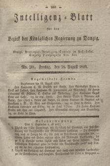 Intelligenz-Blatt für den Bezirk der Königlichen Regierung zu Danzig. 1840, No. 201 (28 August)