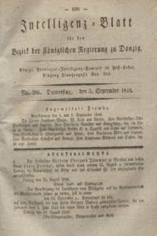 Intelligenz-Blatt für den Bezirk der Königlichen Regierung zu Danzig. 1840, No. 206 (3 September)