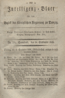Intelligenz-Blatt für den Bezirk der Königlichen Regierung zu Danzig. 1840, No. 226 (26 September)