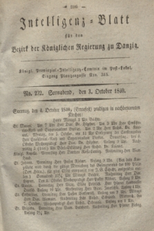 Intelligenz-Blatt für den Bezirk der Königlichen Regierung zu Danzig. 1840, No. 232 (3 October) + dod.