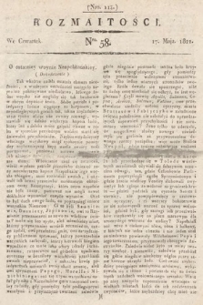Rozmaitości : oddział literacki Gazety Lwowskiej. 1821, nr 58