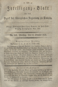 Intelligenz-Blatt für den Bezirk der Königlichen Regierung zu Danzig. 1840, No. 240 (13 October)